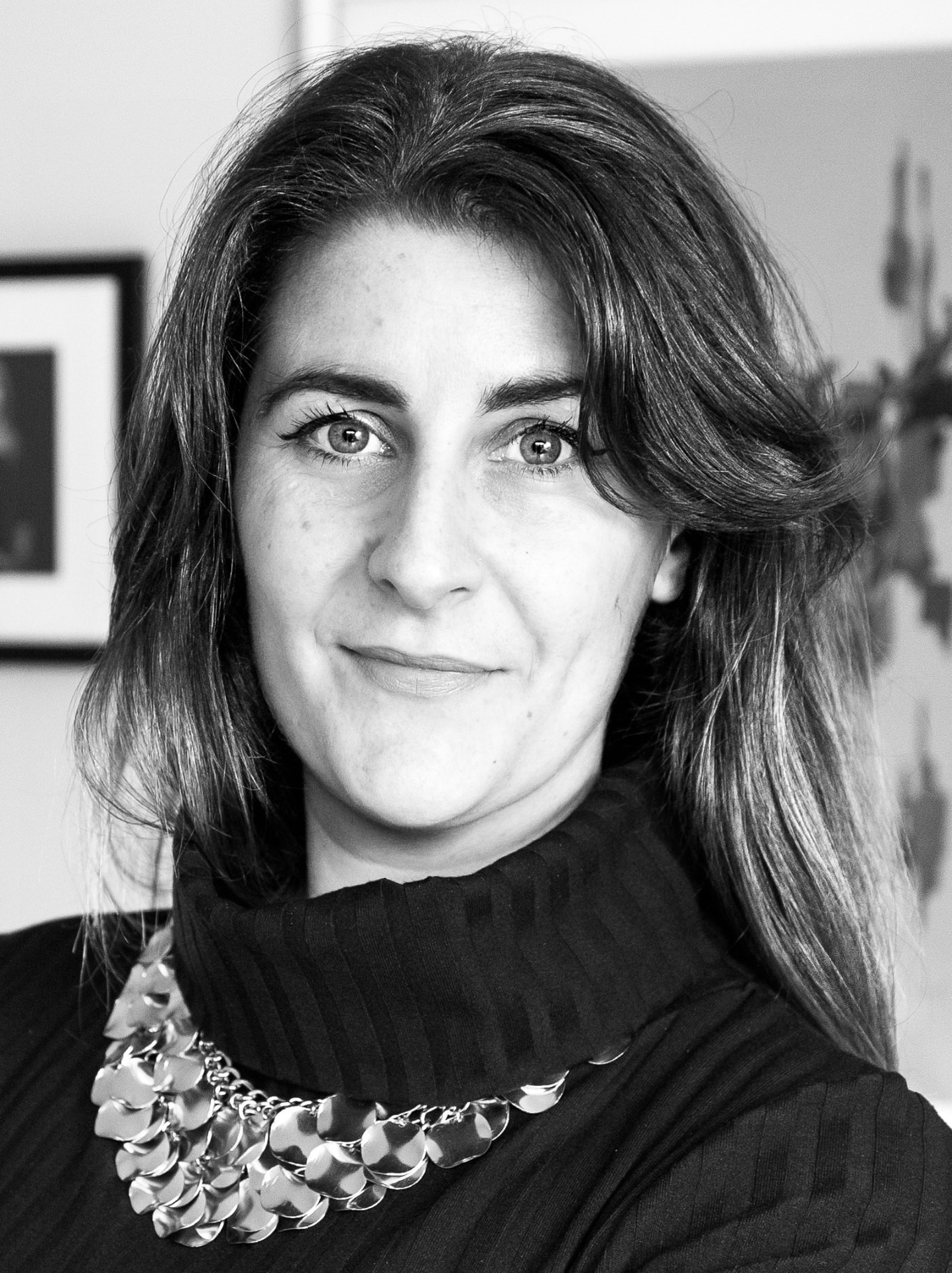 Black-and-white portrait of author Sara Brown-Moore